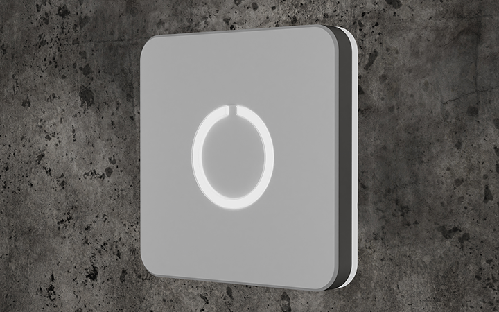 Square White Touch Doorbell Button by Luxello Door Bells